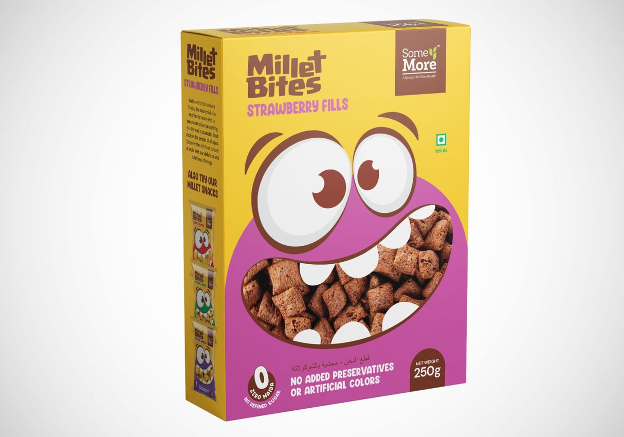 Some More Strawberry Fills Millet Bites 250g