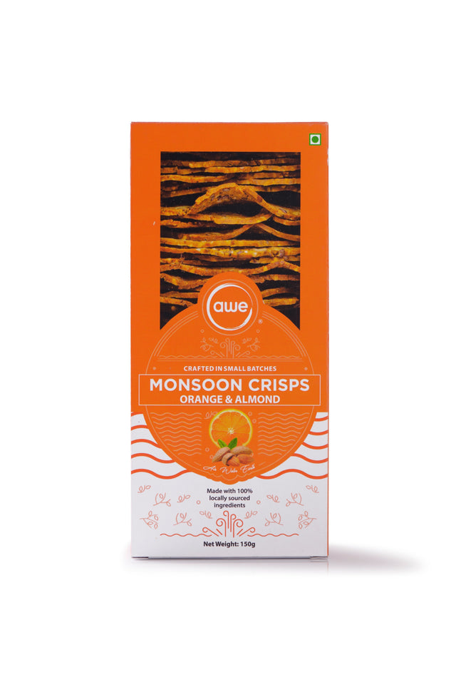 Awe Sourdough Monsoon Crisps Orange&almond 150G