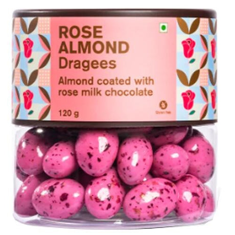 Entisi Rose Almond Dragees Almond Coated With Rose Milk Chocolate 120g