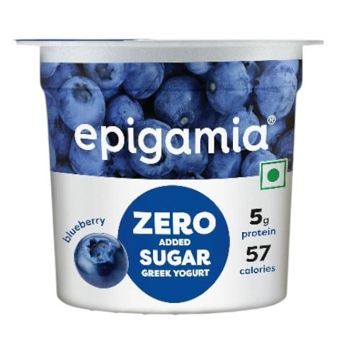 Epigamia Greek Yogurt BlueBerry Zero Added Sugar 85g