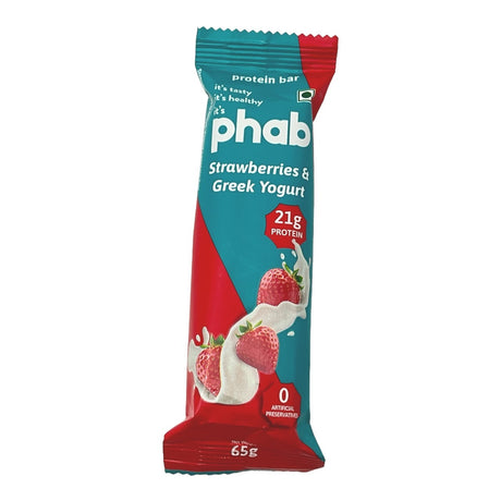 Phab Strawberries&Greek Yogurt 21g Protein Bar 65g