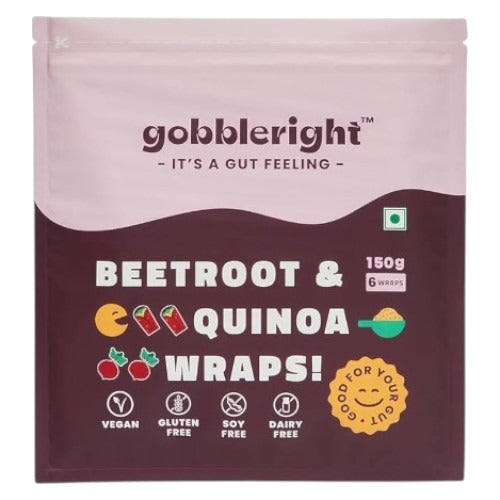 Gobbleright Beetroot & Quinoa Wraps 150G