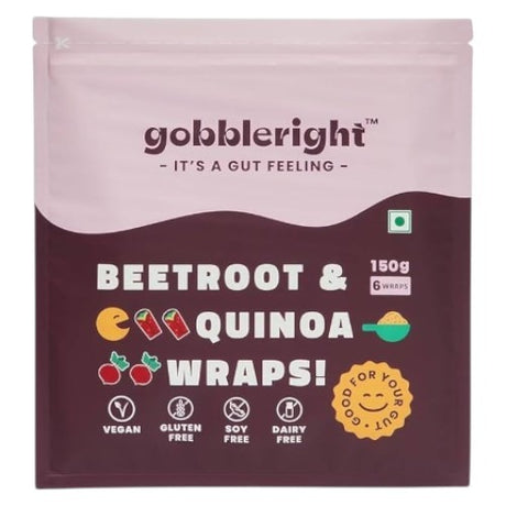 Gobbleright Beetroot & Quinoa Wraps 150G