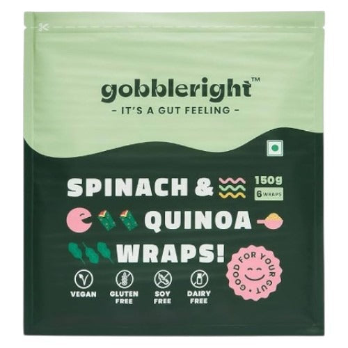 Gobbleright Spinach & Quinoa Wraps 150G