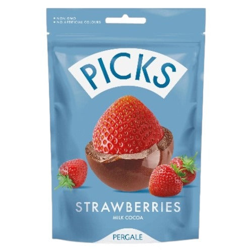 Pergale Picks Strawberries Milk Choco 90g
