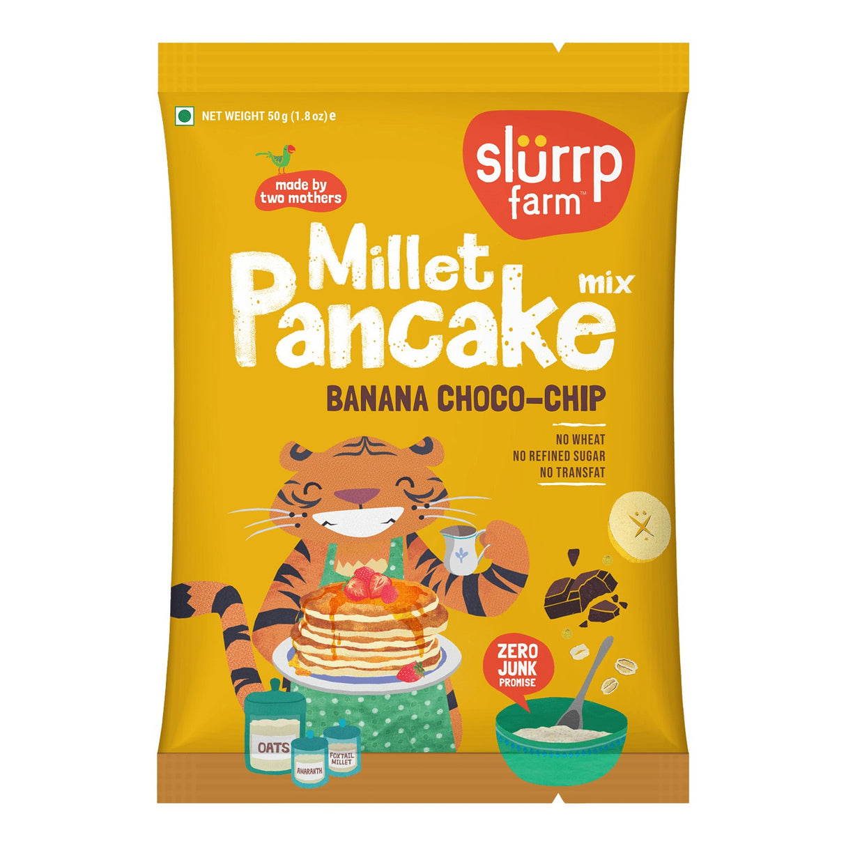 Slurrp Farm Banana Choco Chip Pancake Mix 300g