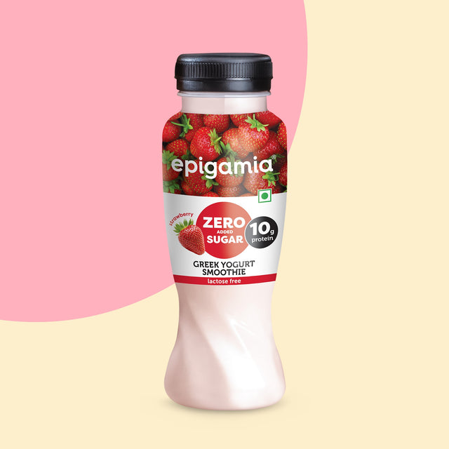 Epigamia Strawberry Smoothie Zero Added Sugar 200ml