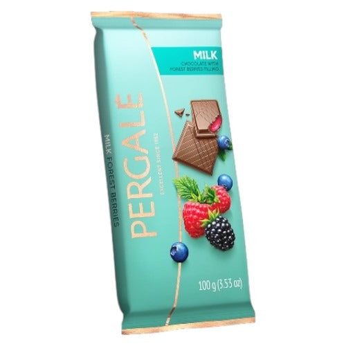 Pergale Milk Chocolate With Forest Berries Filling 100g