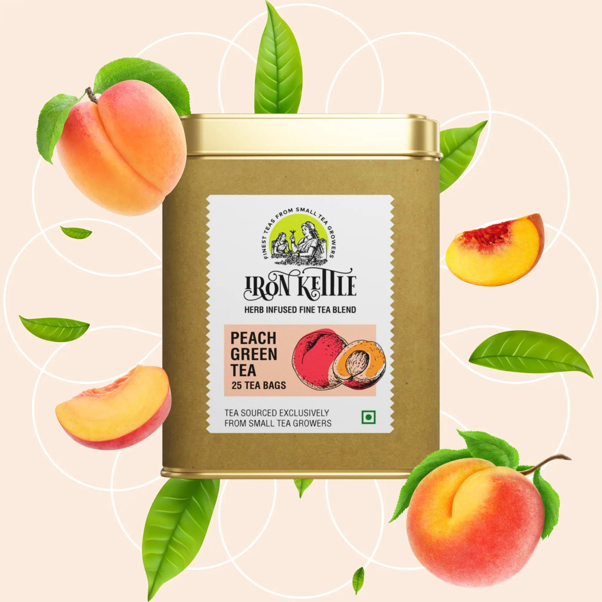 Iron Kettle Peach Green Tea 25Bags