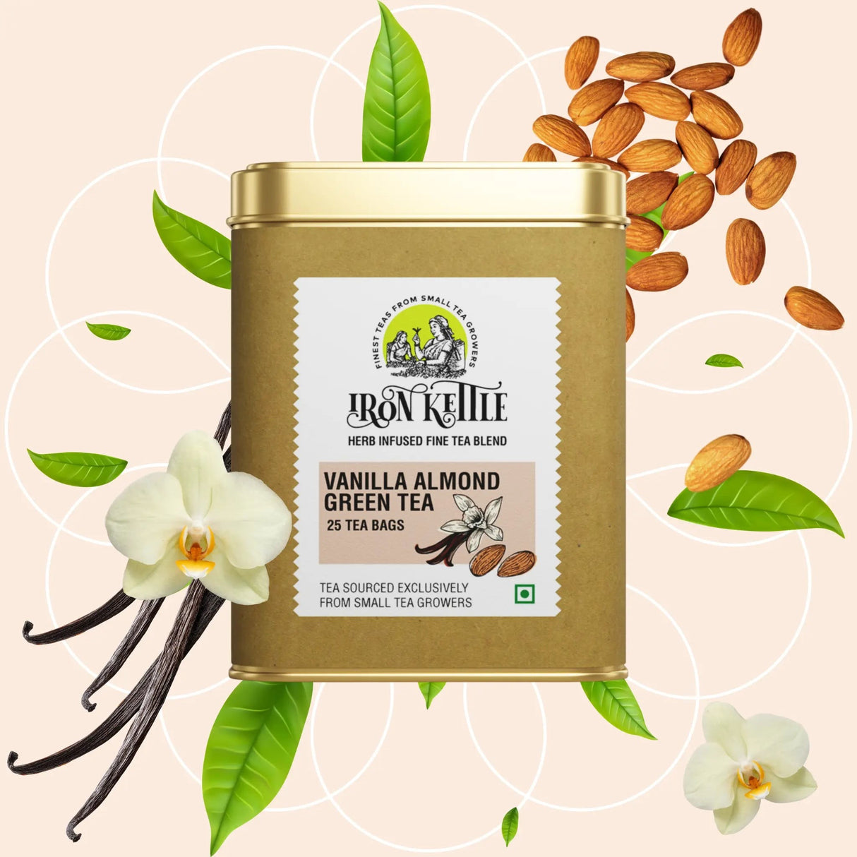 Iron Kettle Vanilla Almond Green Tea 25Bags