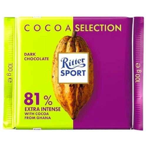 Ritter Sport 81% Extra Intense Dark Chocolate 100G