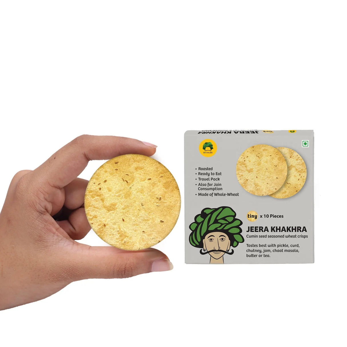 Gulabs Jeera Khakhra Mini 10Pcs