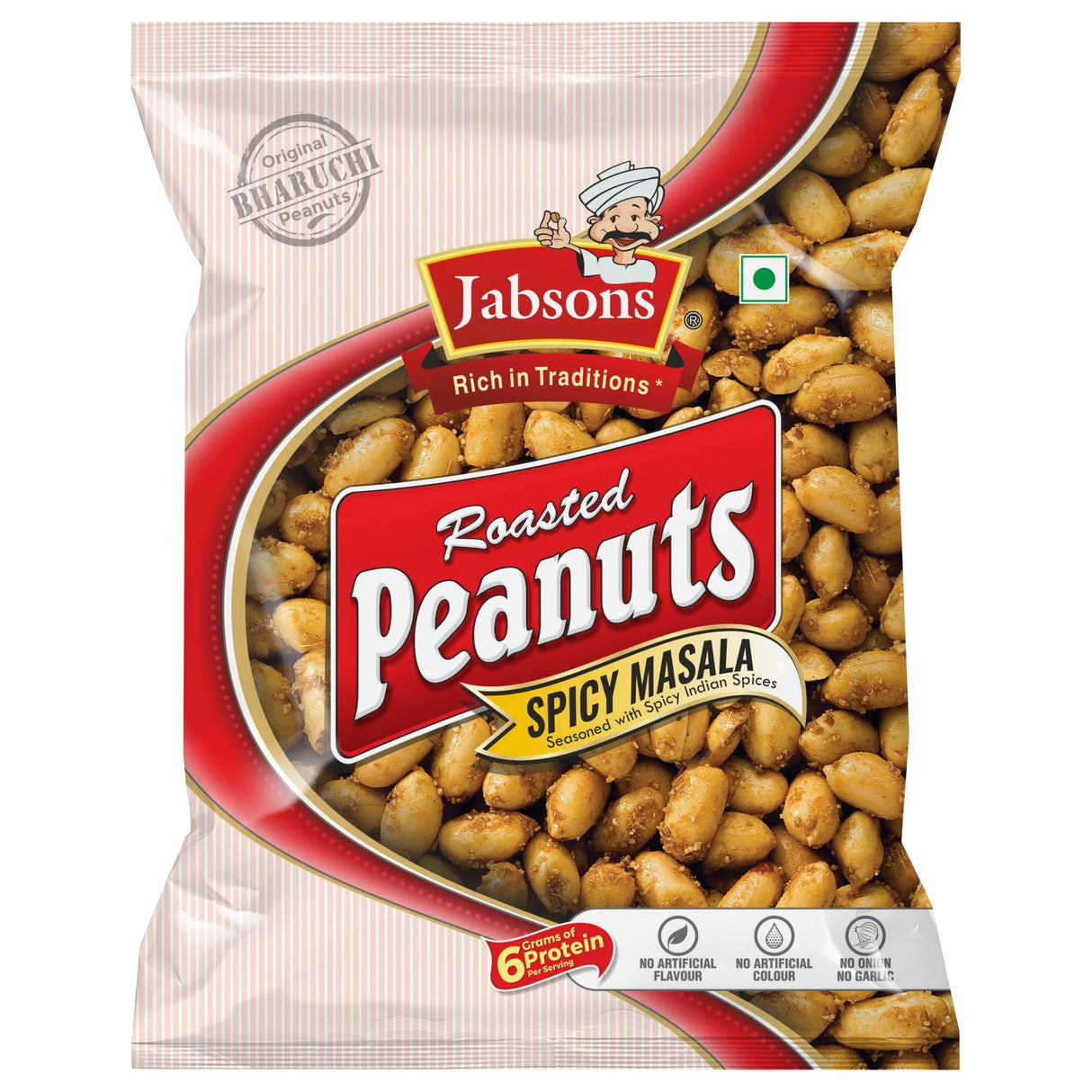 Jabsons Roasted Peanuts Spicy Masala 140g