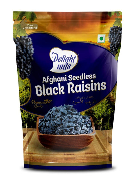 Delight Nuts Afghani Seedless Black Raisins 200g