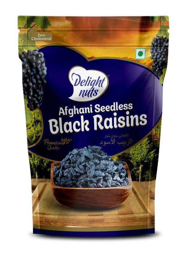Delight Nuts Afghani Seedless Black Raisins 200g