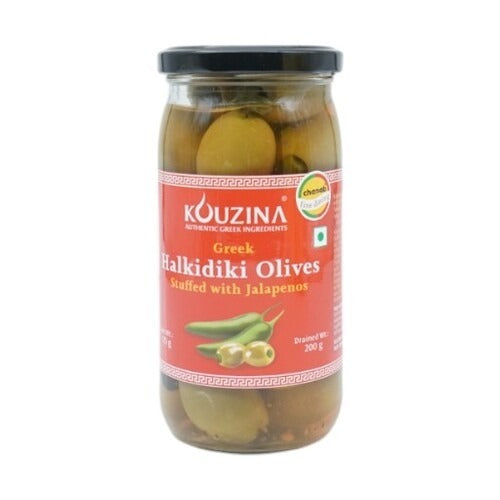 Kouzina Halkidiki Olives Stuffed With Jalapenos 355g