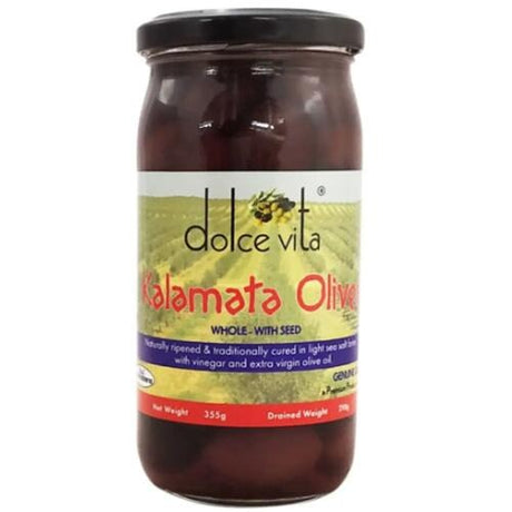 Dolce Vita Kalamata Olives Whole With Seed 210g