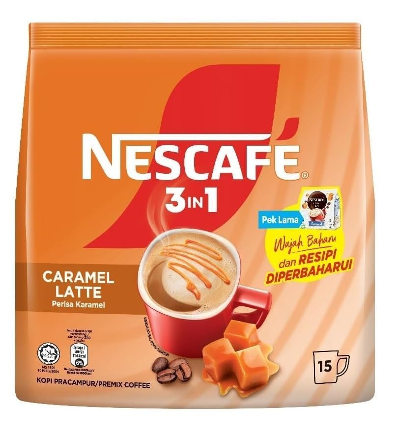 Nescafe 3 in 1 Karamel Aromali 10 Sachets 177g