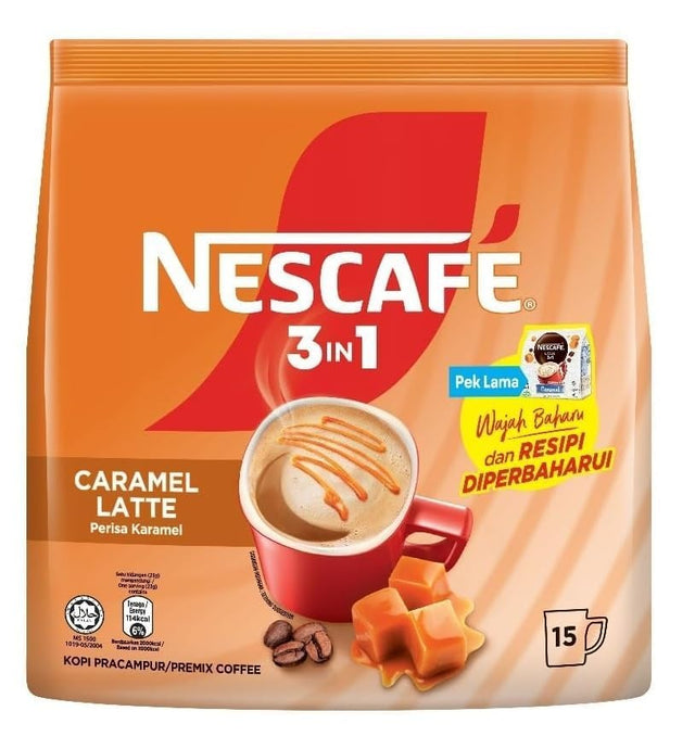Nescafe 3 in 1 Karamel Aromali 10 Sachets 177g