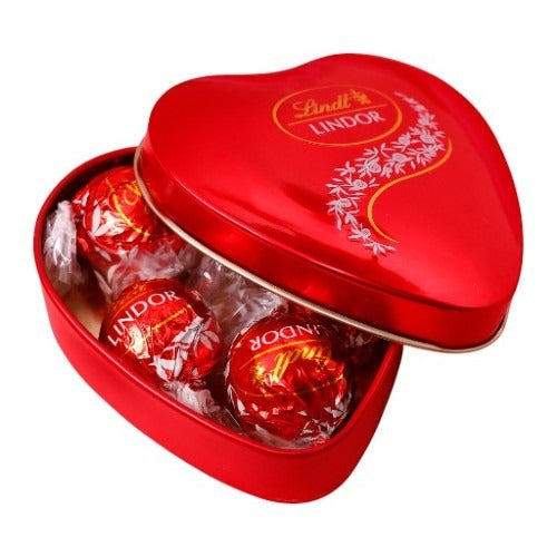 Lindt Lindor Milk Tin Heart Shape 62.5g