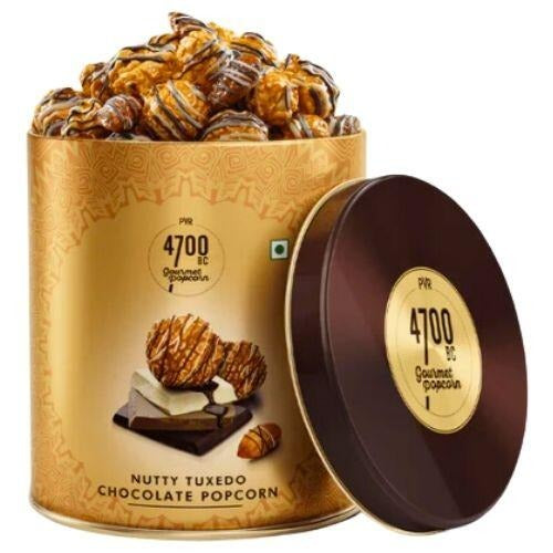 4700Bc Nutty Tuxedo Chocolate Popcorn Tin