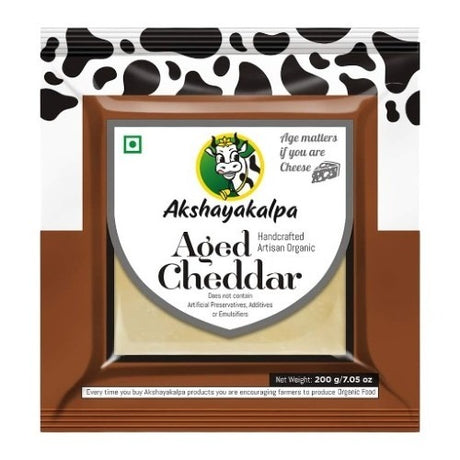 Akshayakalpa Aged Artisan Cheddar Cheese 200g