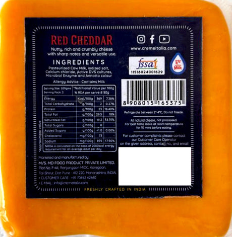 Cremeitalia Red Cheddar 200g