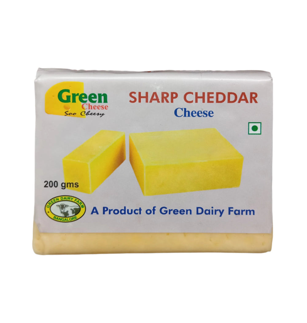 Green Dairy Sharp Cheddar Cheese 200G