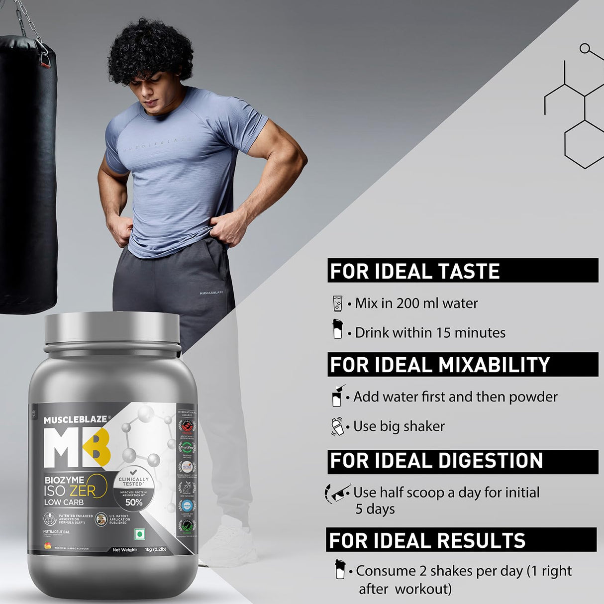 Muscleblaze Biozyme Performance Whey Protein 1Kg