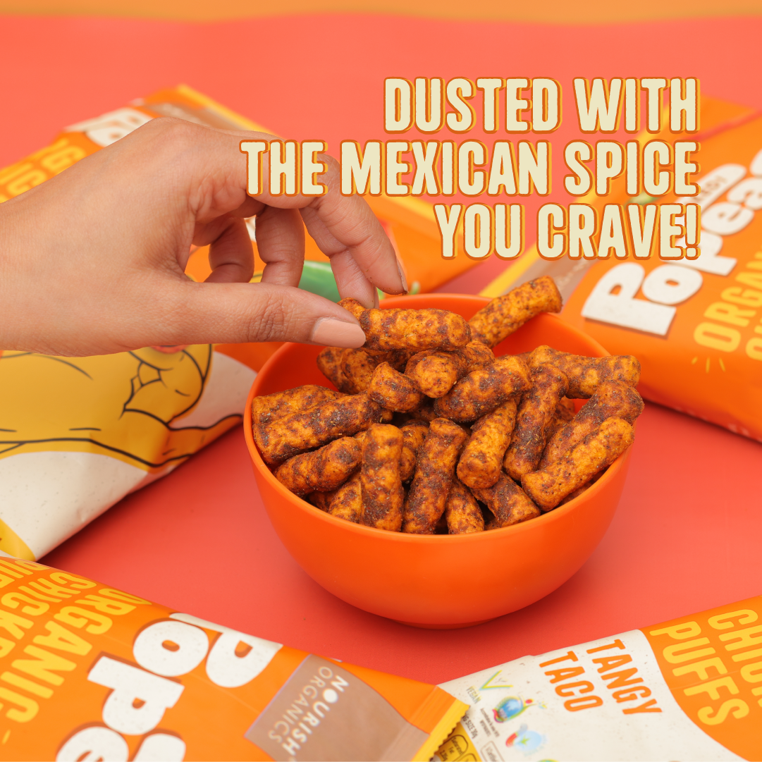 Nourish Organic Tangy Taco Chickpea Puff 60g