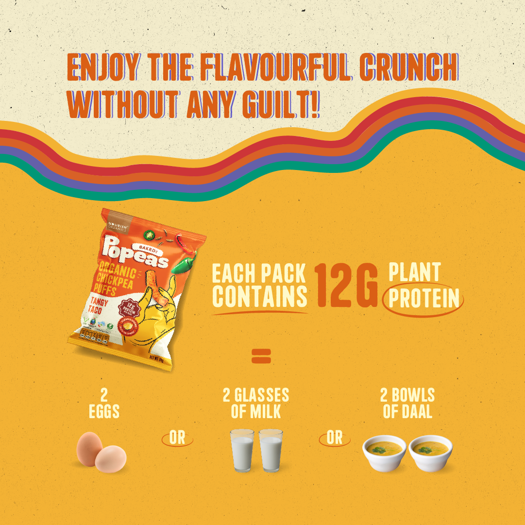 Nourish Organic Tangy Taco Chickpea Puff 60g