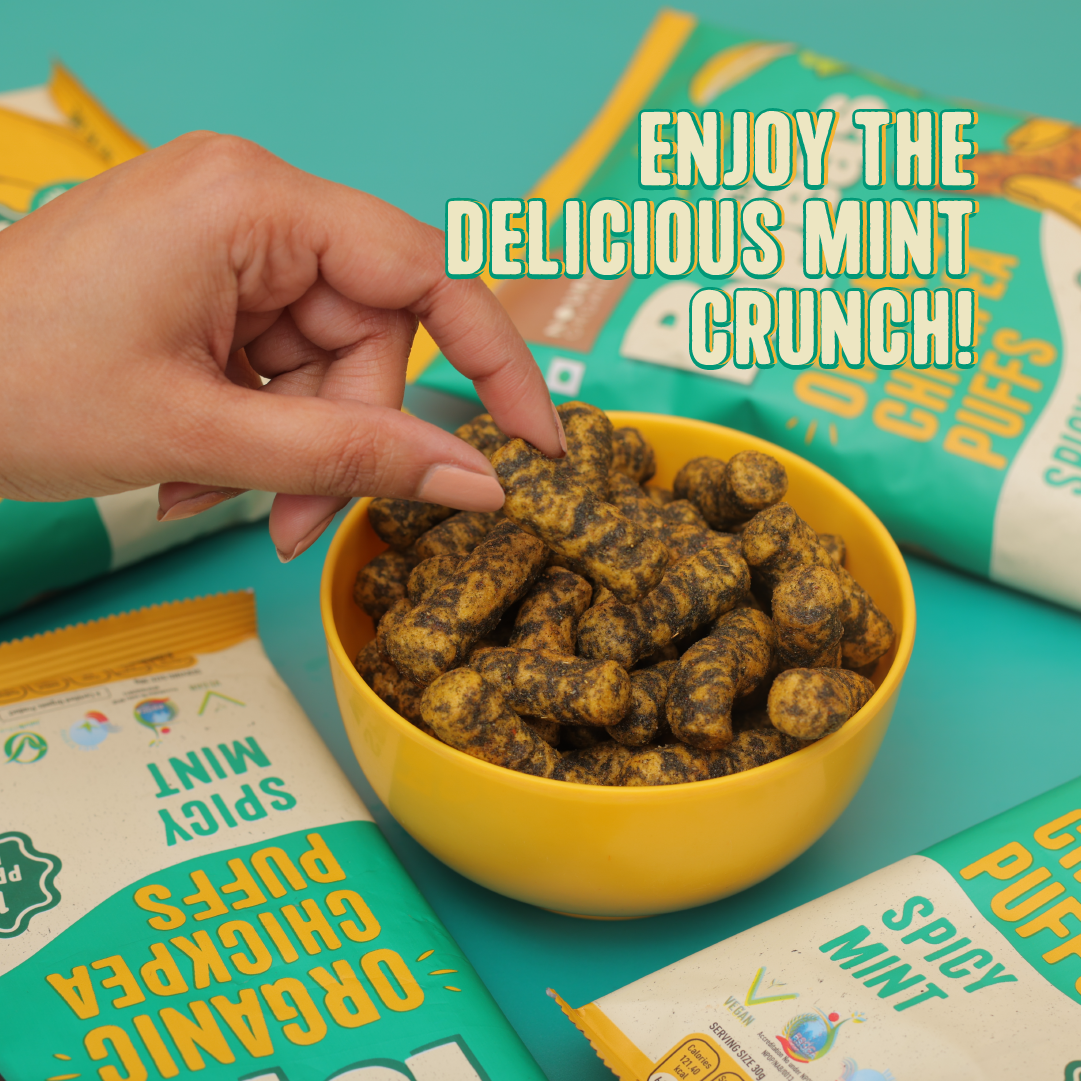 Nourish Organic Spicy Mint Chickpea Puff 60g