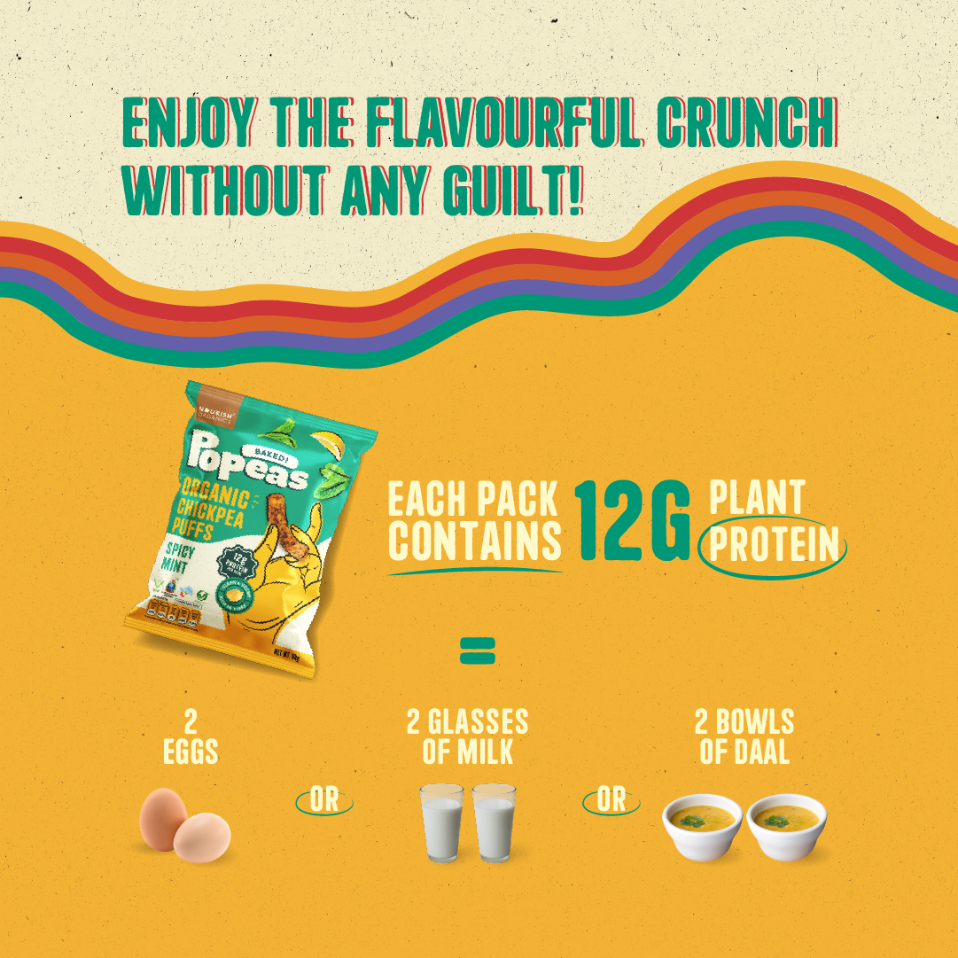 Nourish Organic Spicy Mint Chickpea Puff 60g