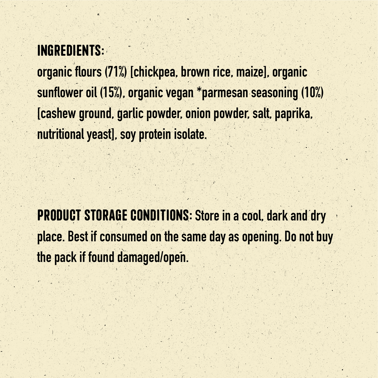 Nourish Organic Vegan Parmesan Chickpea Puff 60g