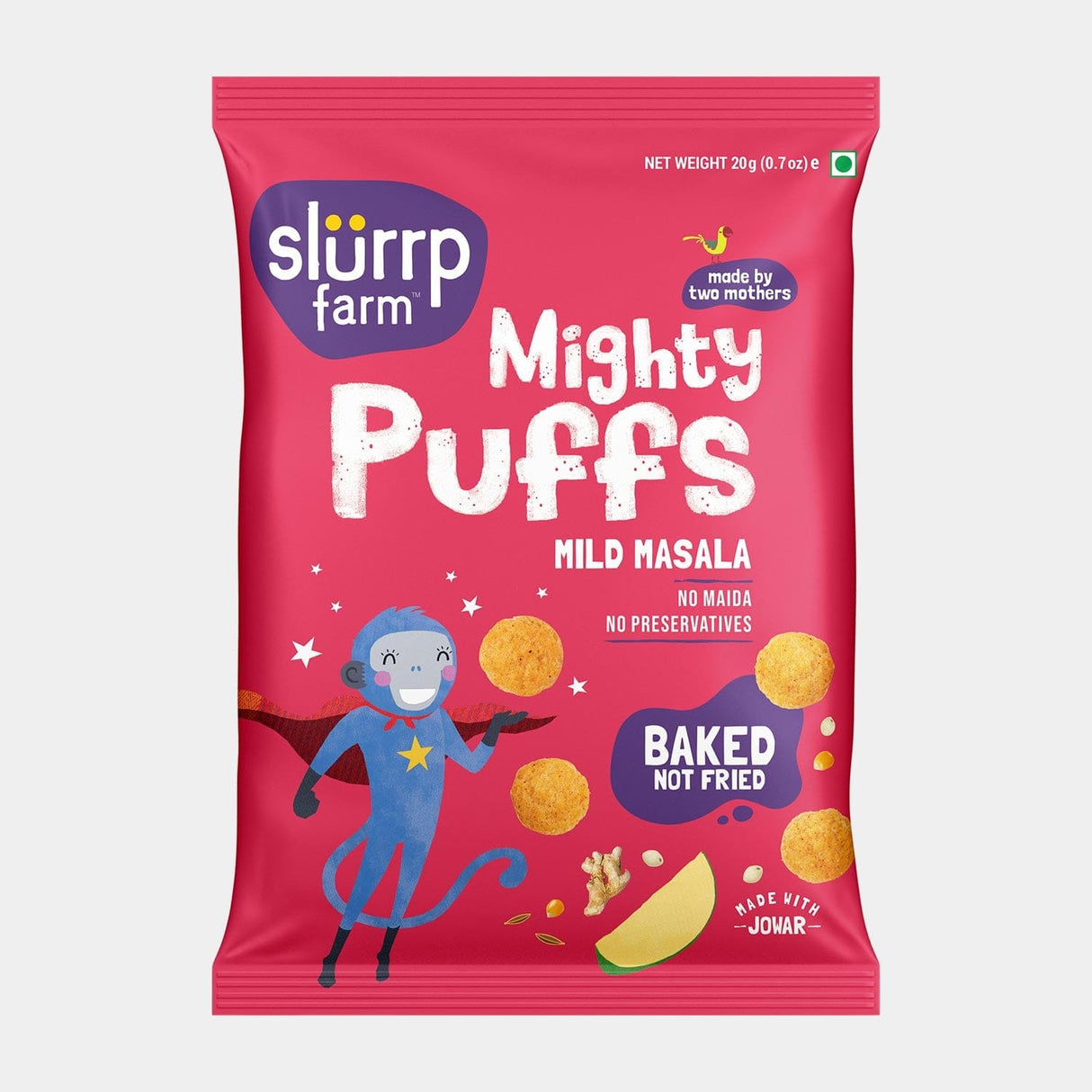 Slurrp Farm Mild Masala Mighty Puffs 20g