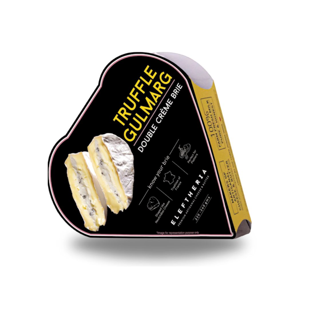 Eleftheria Truffle Gulmarg Double Cream Brie Cheese 220-240g