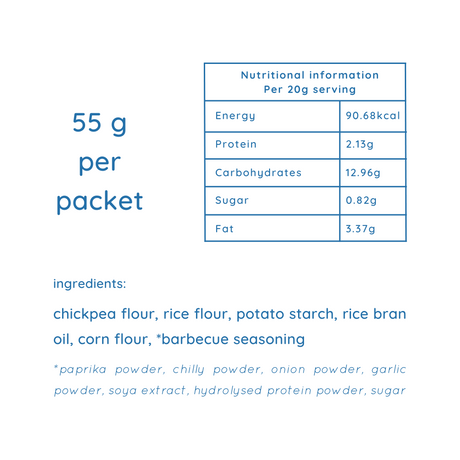 Natch Chickpea Popped Chips Barbecue 55g