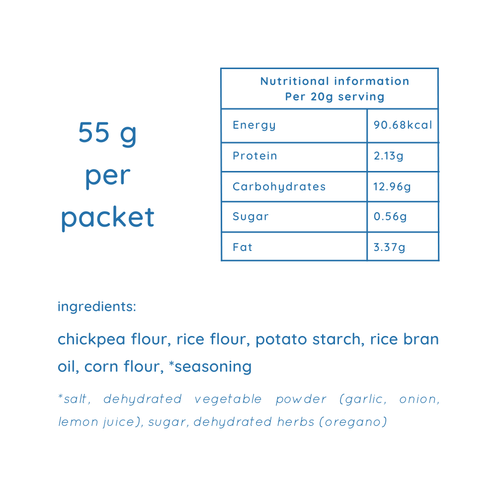 Natch Chickpea Popped Garlic and Herb Chips 55g