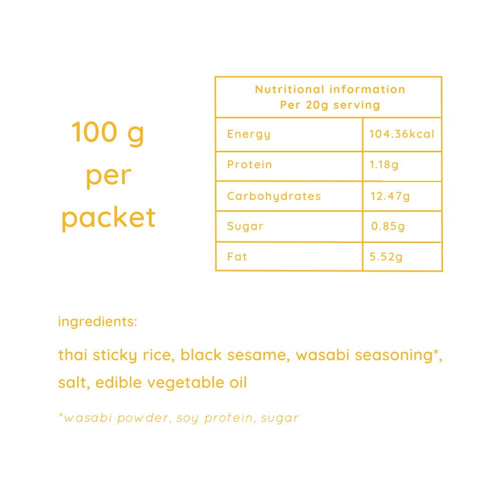 Natch Thai Rice Wasabi Chips 100g