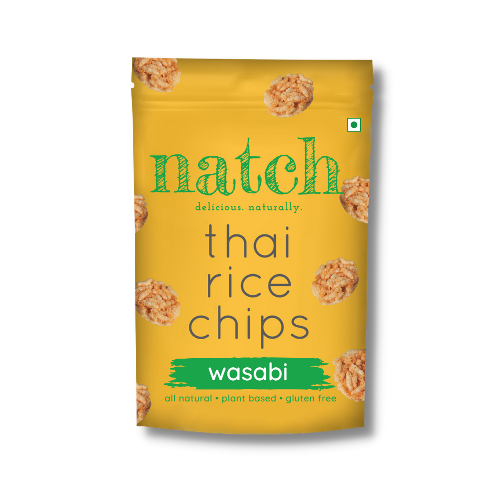 Natch Thai Rice Wasabi Chips 100g