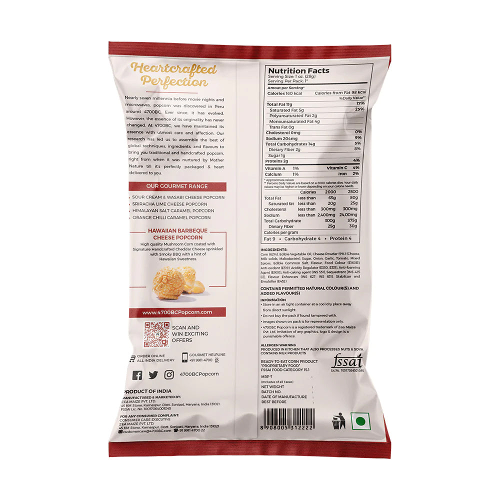 4700Bc Hawaiian Bbq Cheese Popcorn 35Gms