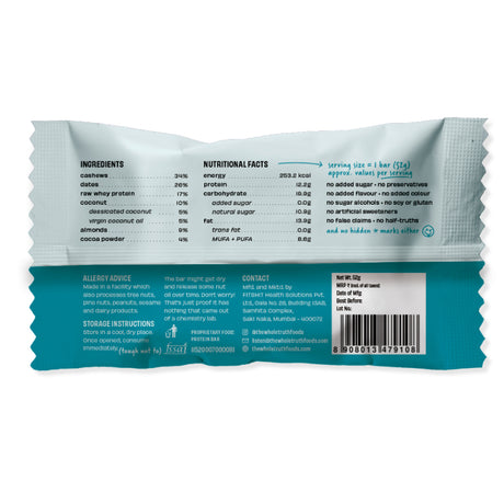 The Whole Truth Cocount Cocoa 12G Protein Bar 52G