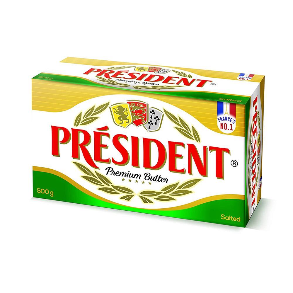 PRESIDENT BUTTER SALTED 500G - Chennai Grocers