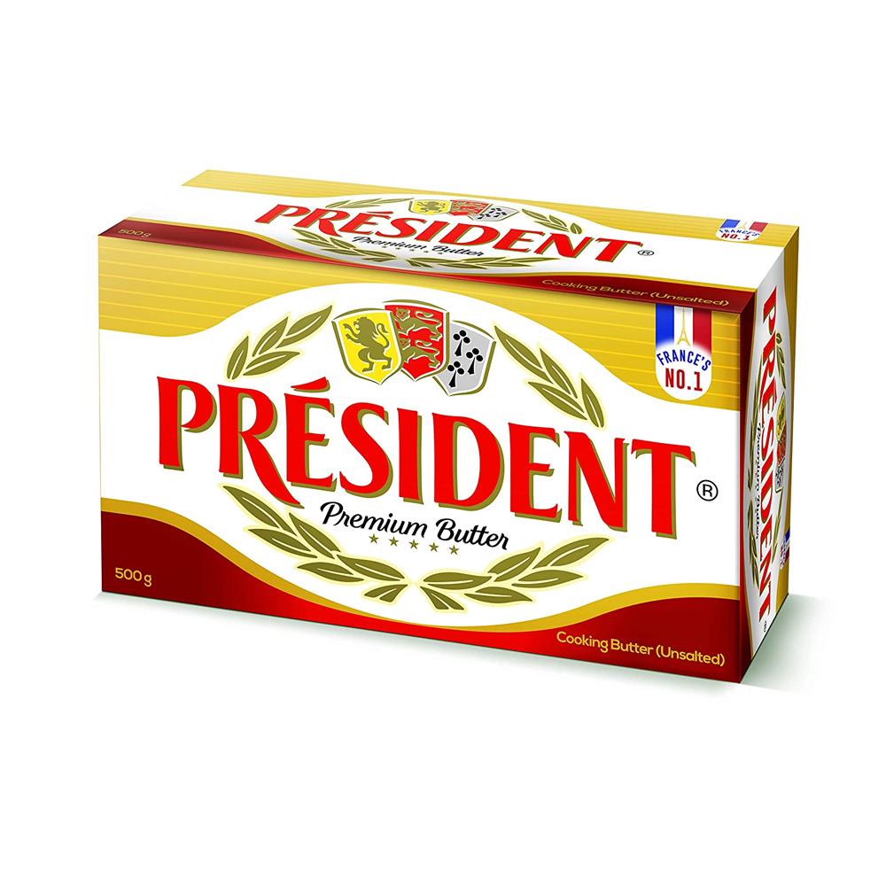 PRESIDENT BUTTER UNSALTED 500G - Chennai Grocers