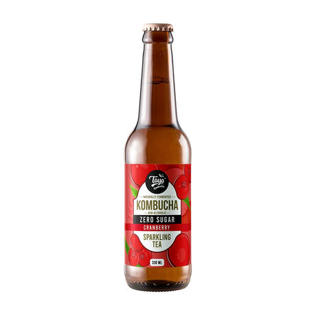 Toyo Kombucha Zero Sugar Cranberry Sparkling Tea 330ml - Chennai Grocers