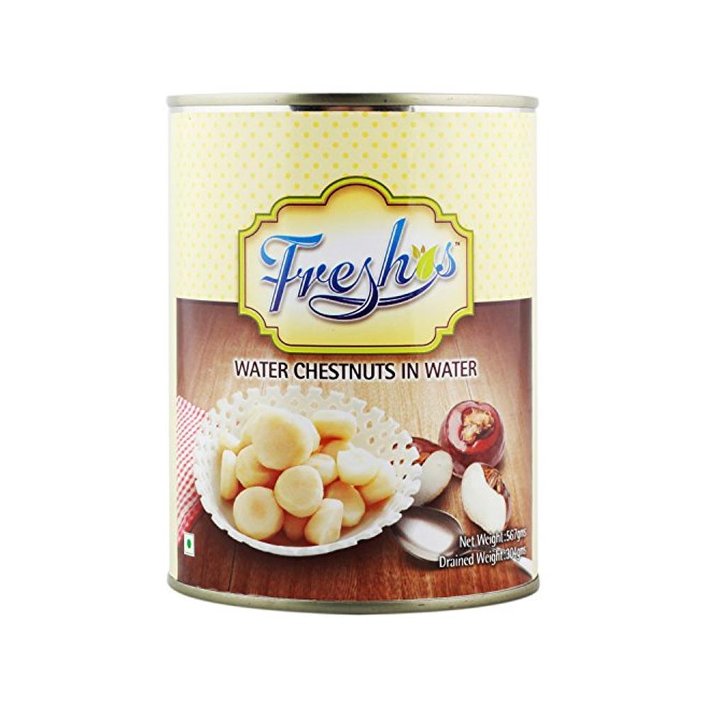 FRESHOS WATER CHESTNUTS IN WATER 567G - Chennai Grocers