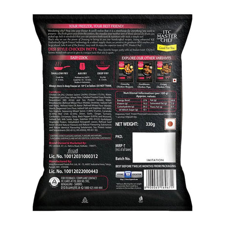 Itc Desi Style Chicken Patty 330G