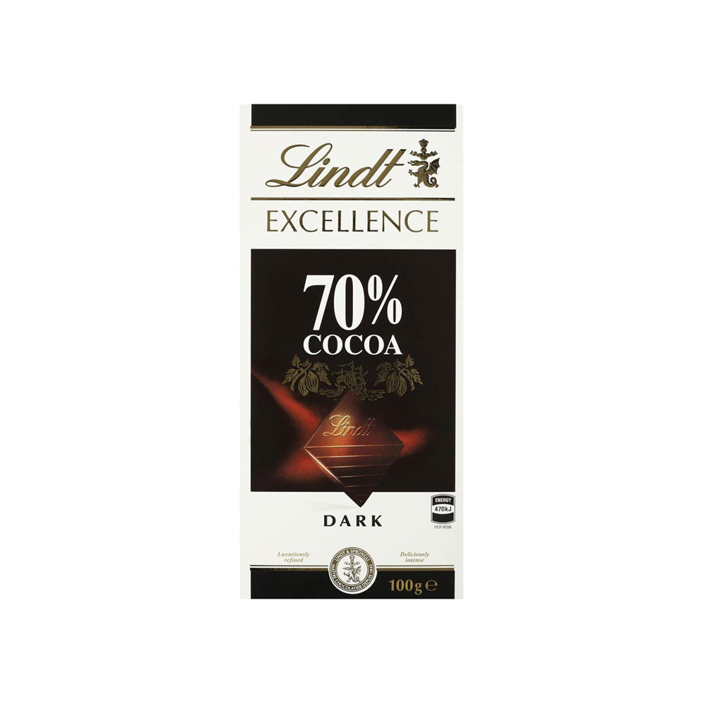 LINDT EXCELLENCE 70% COCOA DARK CHOCOLATE 100G - Chennai Grocers