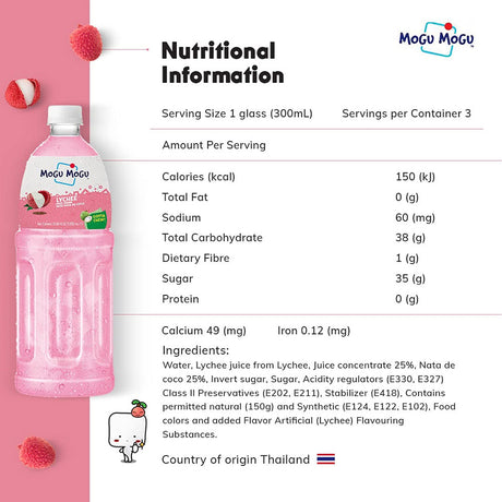 Mogu Mogu Lychee Juice 1L