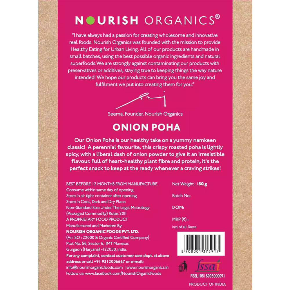 Nourish Organic Onion Poha 150g